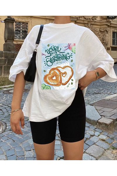 sole stories Premium Oversize Cut Short Sleeve Printed T-Shirt