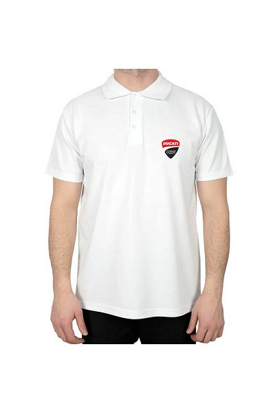 Z zepplin Tricou alb cu guler polo cu logo Ducati Corse