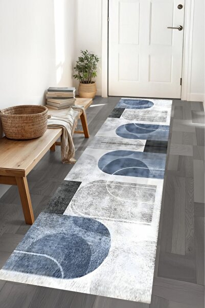 Faiend Digital Printed Washable Dot Base Non-Slip Carpet Runner Kitchen Living Room Carpet (47)