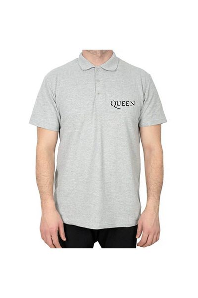Z zepplin Γκρι μπλουζάκι με λογότυπο Queen Polo γιακά