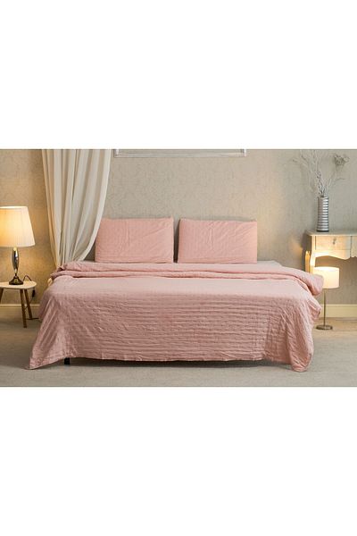 Home Still SET CUVERTURA SOFT 220X240 + 2 FETE DE PERNA 50X70, ROZ