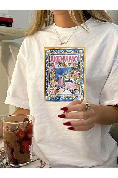 sole stories Premium Oversize Cut Short Sleeve Printed T-Shirt