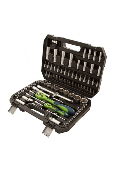 mtx Tool Set, 1/2", 1/4", CrV, Plastic Case, 94 Pieces,
