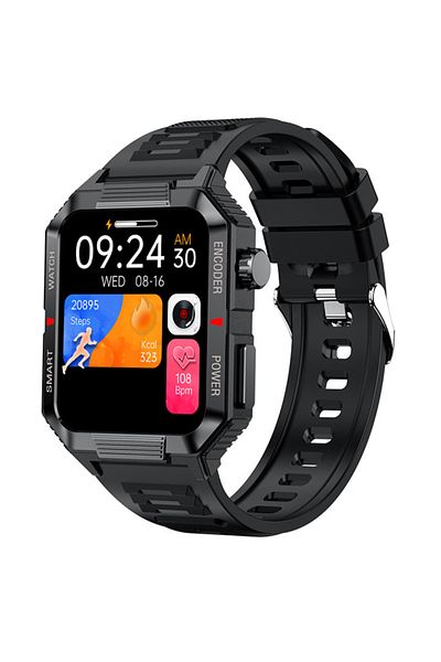OEM Smartwatch IXIU® QW88, 1.99" TFT, BT 5.1, NFC, Sănătate & Sport, Negru, Bărbați