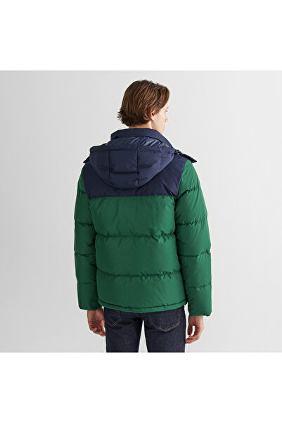 Gant Erkek Yeşil Kapüşonlu Logolu Mont