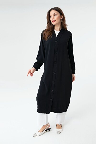 Puane Women's Long Buttoned Tunic Cardigan