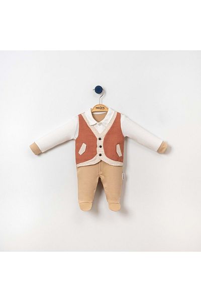 NECİXS BEBEE Vest Detail Jumpsuit Beige