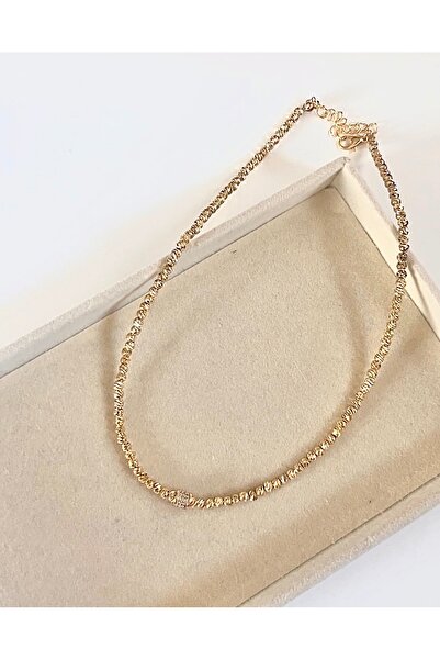 NISHPOINT قلادة دوريكا من الفولاذ باللون الذهبي