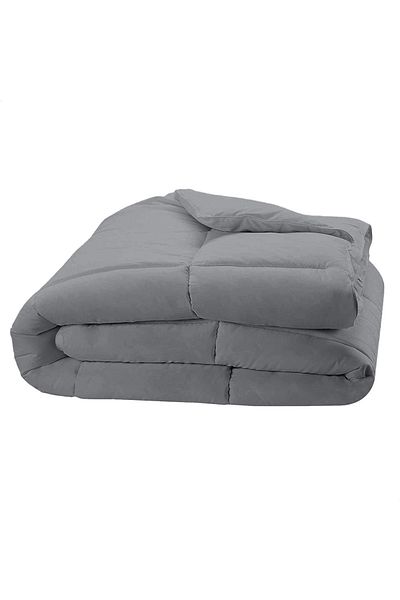 Five Store Pilota matlasata cu microfibra, invelis din bumbac ranforce pentru iarna, 400 g/mp, gri, 180x210 cm