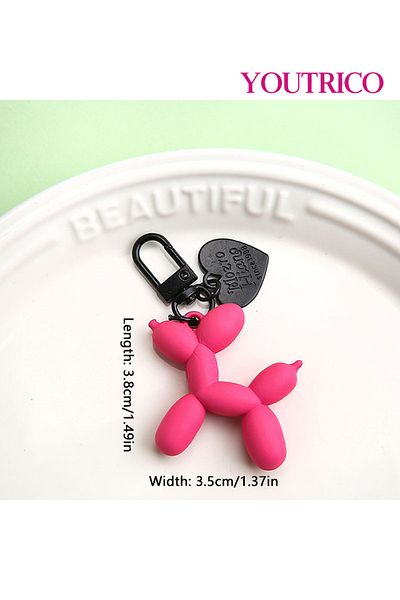 Youtrico 2pcs Balloon Dog Key Chains, Creative Pendant in Puppy Shape,Women's Key Bag charm