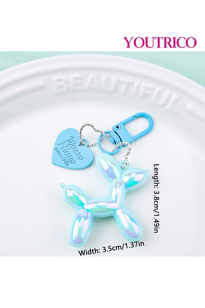 Youtrico 3pcs Balloon Dog Key Chains, Creative Pendant in Puppy Shape,Women's Key Bag charm