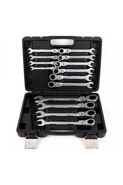 Blasko Set chei combinate cu clichet si cap articulat, 8 - 24mm, 14 piese