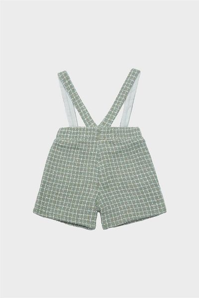 Layette Baby Boy Patterned Bib and Brace Overall