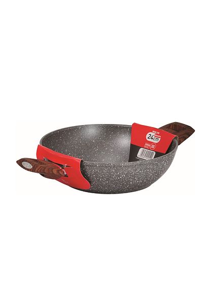 Calder Wok din aluminiu cu doua manere 2mm, 24 cm