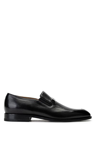 Valentino Men's Genuine Leather Black Loafer Shoes