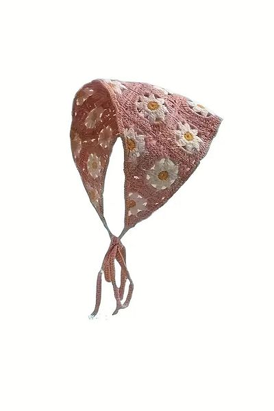 New Obsessions Floral πλεκτό τρίγωνο μπαντάνα