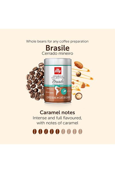illy illy Sustainable Arabica Coffee Beans from Cerrado Mineiro Brazil 250g