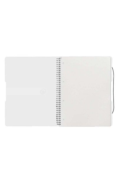 Herlitz EOTG Spiral Notebook A4, Color Transparent, Material PP, 80 Sheets, Grid Format, Elastic Band