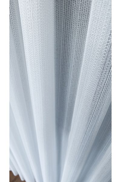 Yuka Steel Knitted Ecru Tulle Curtain 1/3 Tight Pleats No Wrinkle Ironing No Pleated Skirt Lead-Free
