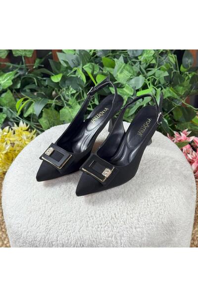 MEY Stone Buckle Heel Shoes M1140