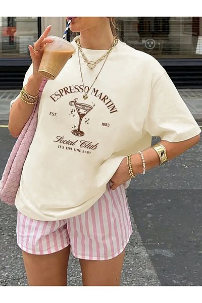 sole stories Premium Oversize Cut Short Sleeve Printed T-Shirt