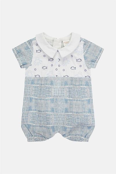 Layette Baby Boy Patterned Overall