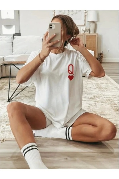 Violon Μπλουζάκι Q Heart Design Unisex Oversize