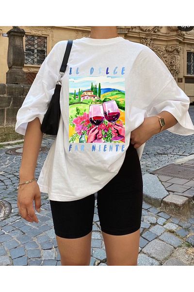 sole stories Premium Oversize Cut Short Sleeve Printed T-Shirt