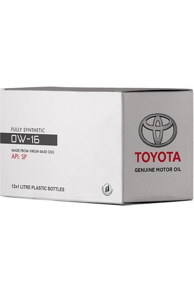 Toyota Original Engine Oil 0W-16 Fully Synthetic, 1 Liter Carton (12 Pieces)