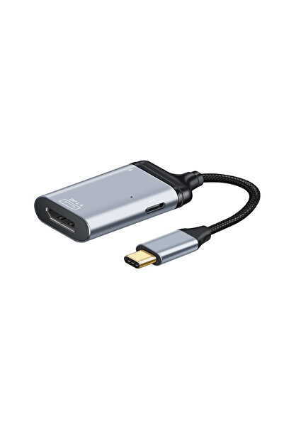 silabor Type-c'den HDTV/VGA/DP'e Kısa Kablo Çok İşlevli PD Şarjlı Alüminyum K...