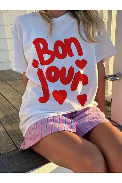 sole stories Premium Oversize Cut Short Sleeve Printed T-Shirt