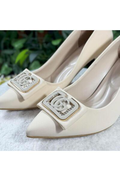 MEY Special Buckle Pointed Toe Heel Shoes M1137