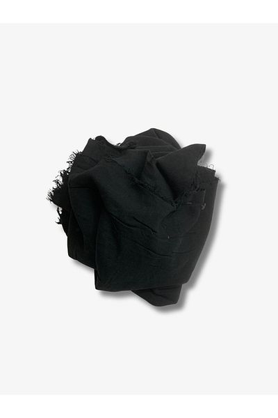 Yiğit Kumaş Raw Linen Fabric, Piece 90X150 cm Black