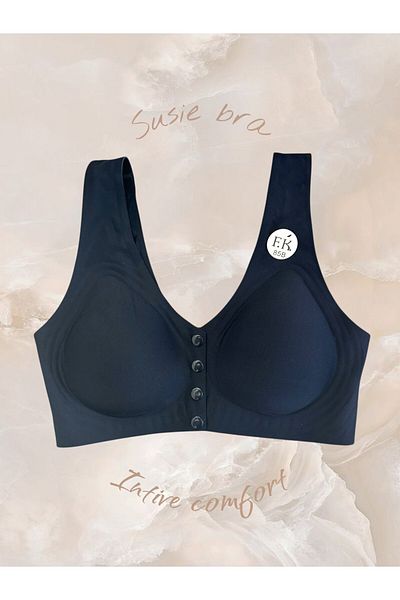 İntive Lingerie Σουτιέν Susie χωρίς ραφή λέιζερ χωρίς καλάμια κορυφαίας ποιότητας με 4 κουμπιά στο μπροστινό μέρος (θηλάζουσες μητέρες)
