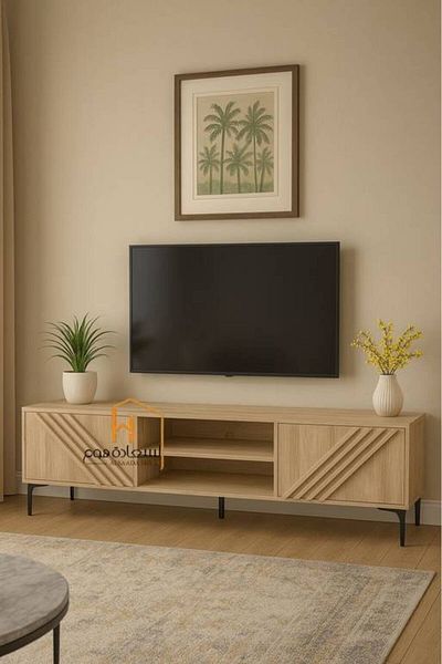 Al Saada Home TV Unit - 160x40x45 cm - Beige