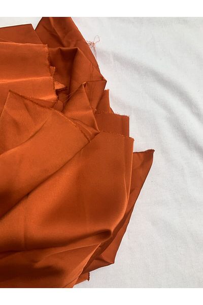 Yiğit Kumaş Thin Satin Fabric, Piece 150X150 cm Orange
