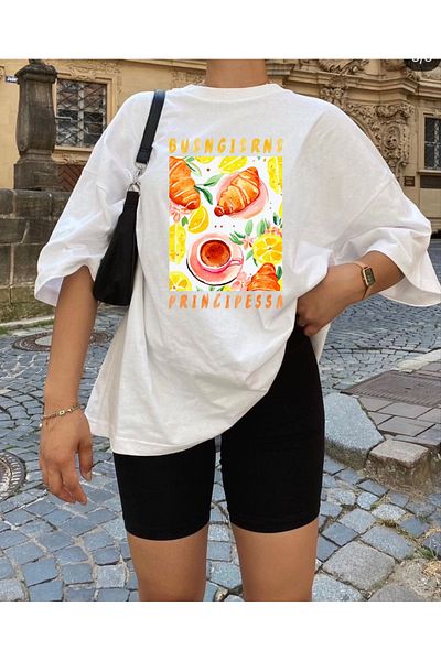 sole stories Premium Oversize Cut Short Sleeve Printed T-Shirt