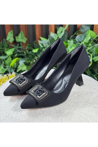 MEY Special Buckle Pointed Toe Heel Shoes M1136