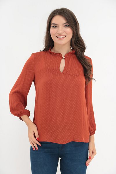 Vanessa Line RO Brick viscose blouse