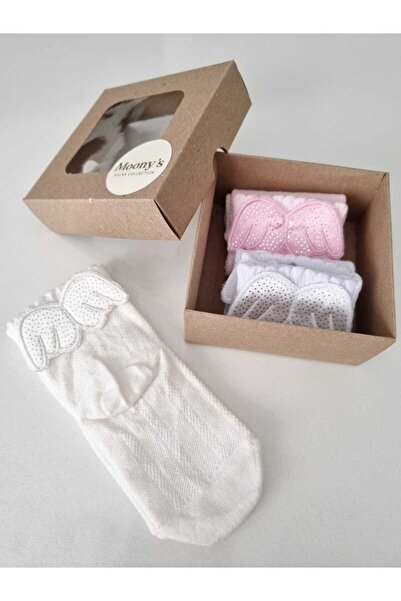 Moonys Socks Collection Комплект от 3 чифта къси чорапи за бебета и деца с ан...