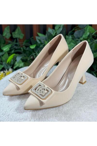 MEY Special Buckle Pointed Toe Heel Shoes M1137