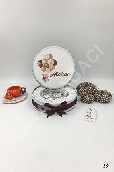 KAKAO AĞACI 100 Adet Ayıcıklı Balonlu Erkek Bebek Çikolatası