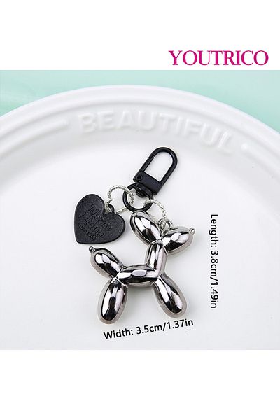 Youtrico 3pcs Balloon Dog Key Chains, Creative Pendant in Puppy Shape,Women's Key Bag charm