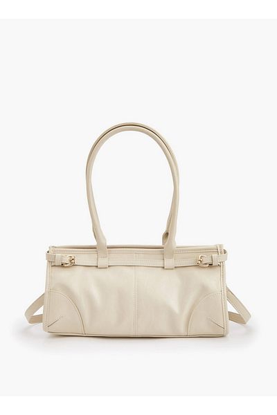 Flora Bella by Shoexpress Solid Double Handle Shoulder Bag with Detachable Strap