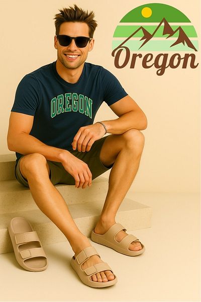 Oregon Shoes Feelup Comfort Sole Eva Ανδρική παραλία Πισίνα Sea Daily Velcro Παντόφλες Άμμος