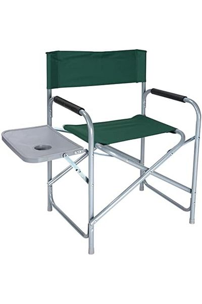 Unbranded/Generic ALSafi-EST Folding Chair For Camping And Trips With Side Table, Green/Gray