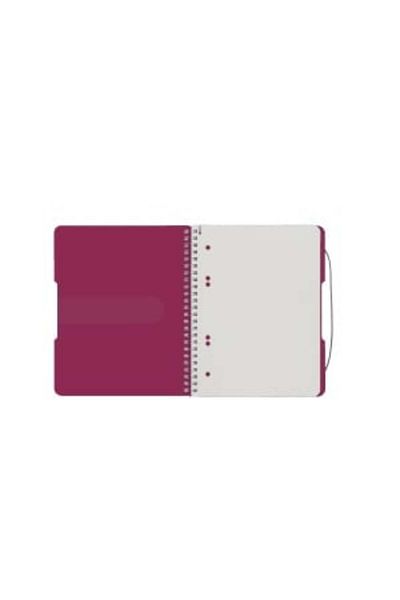 Herlitz EOTG Spiral Notebook A5, Color Fuchsia, Material PP, 80 Sheets, Grid Format, Elastic Band