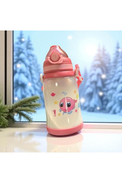 Kuzey Tacı Colorful Straw Drinker 550 ml Bpa Free Made of High Quality Tritan Material