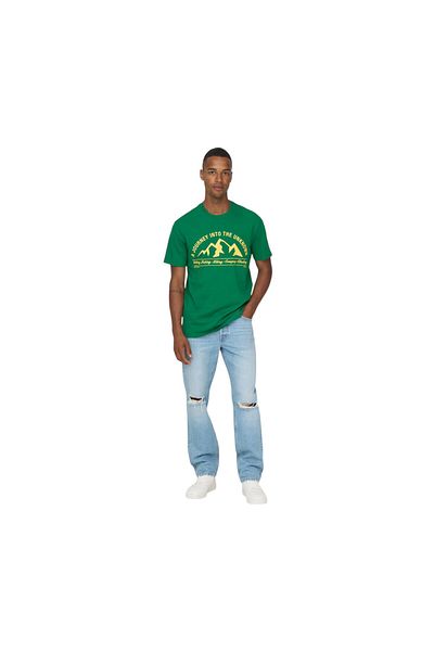 ONLY Crew Neck Printed Men's T-Shirt