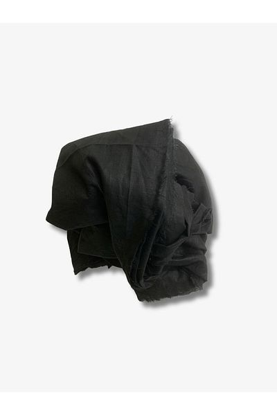Yiğit Kumaş Fine Raw Linen Fabric, Piece 180X145 cm Black